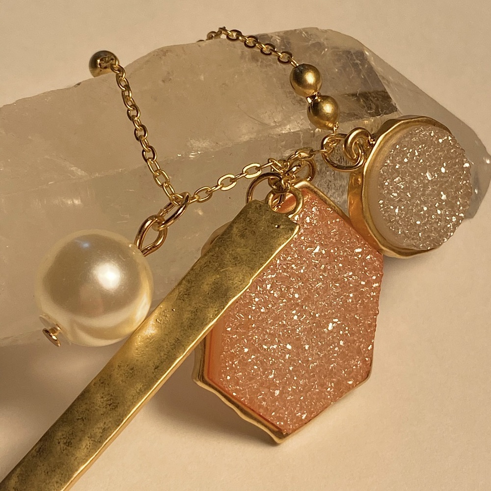 Long crystal necklace
